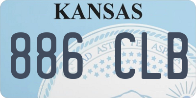 KS license plate 886CLB