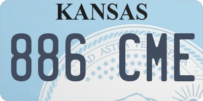 KS license plate 886CME