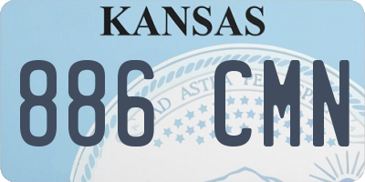 KS license plate 886CMN
