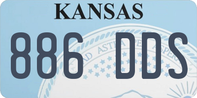 KS license plate 886DDS