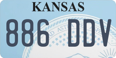 KS license plate 886DDV