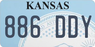 KS license plate 886DDY