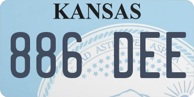 KS license plate 886DEE