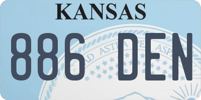 KS license plate 886DEN