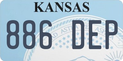 KS license plate 886DEP