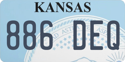 KS license plate 886DEQ