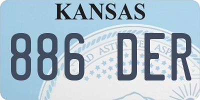 KS license plate 886DER