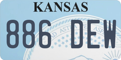 KS license plate 886DEW