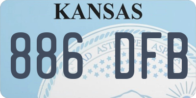 KS license plate 886DFB