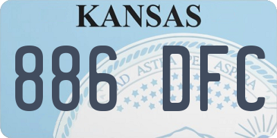 KS license plate 886DFC