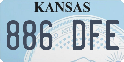 KS license plate 886DFE