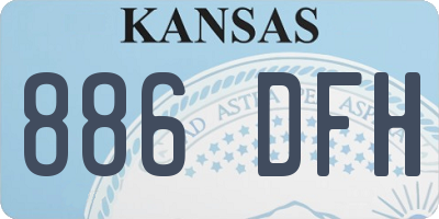 KS license plate 886DFH