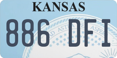 KS license plate 886DFI