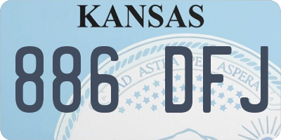 KS license plate 886DFJ