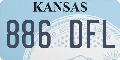 KS license plate 886DFL