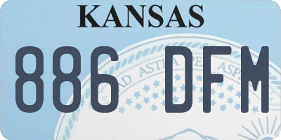 KS license plate 886DFM