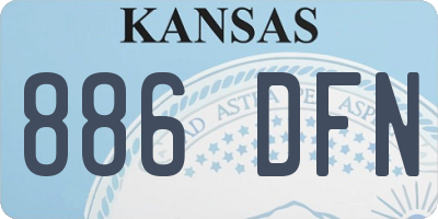 KS license plate 886DFN