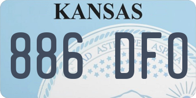 KS license plate 886DFO
