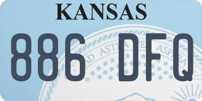 KS license plate 886DFQ