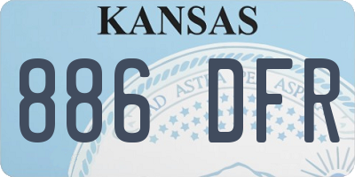 KS license plate 886DFR