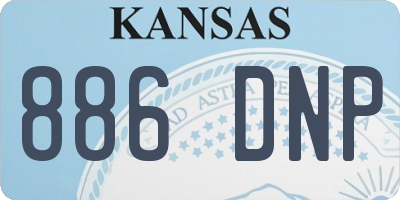 KS license plate 886DNP
