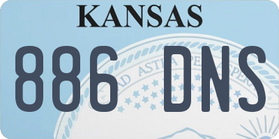 KS license plate 886DNS