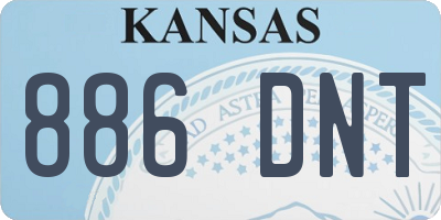 KS license plate 886DNT