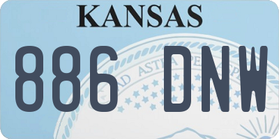 KS license plate 886DNW