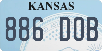 KS license plate 886DOB