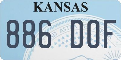 KS license plate 886DOF