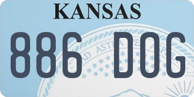 KS license plate 886DOG