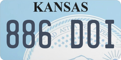 KS license plate 886DOI