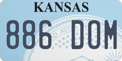 KS license plate 886DOM