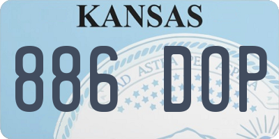 KS license plate 886DOP