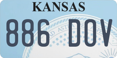KS license plate 886DOV