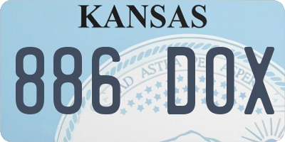 KS license plate 886DOX