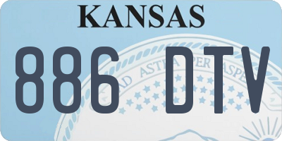 KS license plate 886DTV