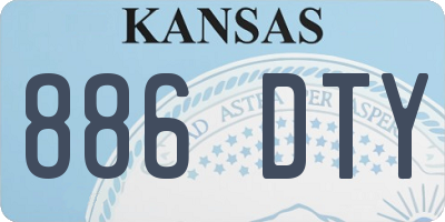 KS license plate 886DTY