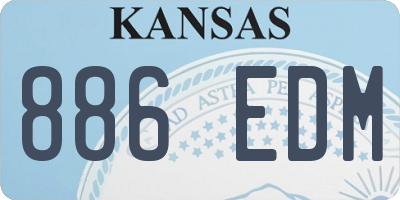 KS license plate 886EDM