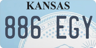 KS license plate 886EGY