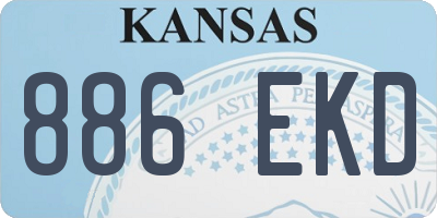 KS license plate 886EKD