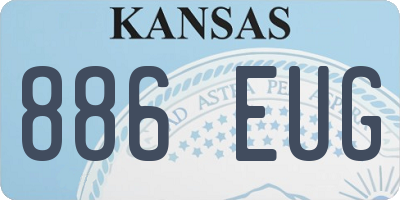 KS license plate 886EUG