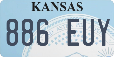 KS license plate 886EUY