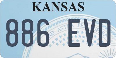 KS license plate 886EVD