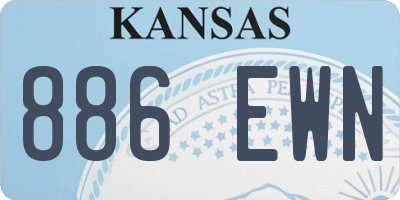 KS license plate 886EWN