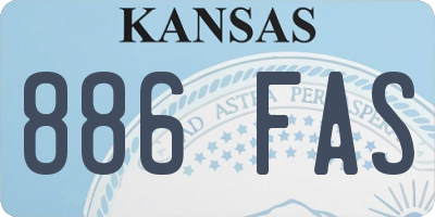KS license plate 886FAS