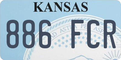 KS license plate 886FCR