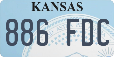 KS license plate 886FDC
