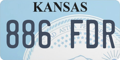 KS license plate 886FDR