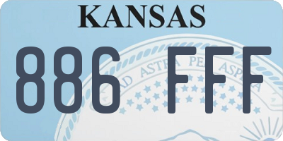 KS license plate 886FFF
